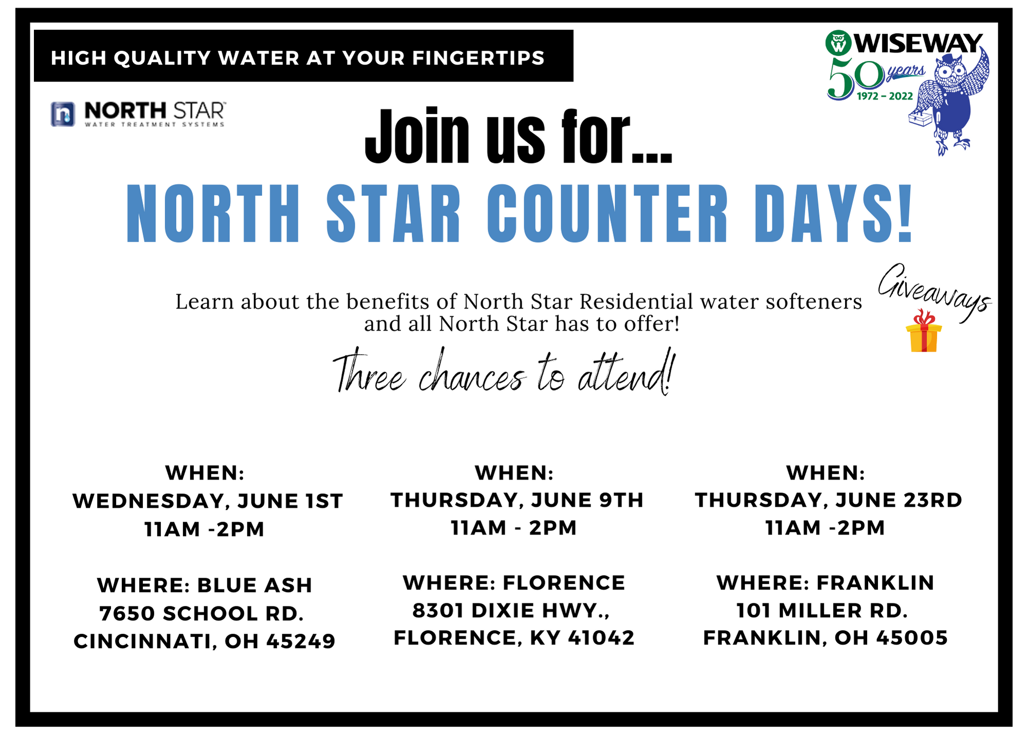 JUNE ALL- North Star Counter Day Flyers