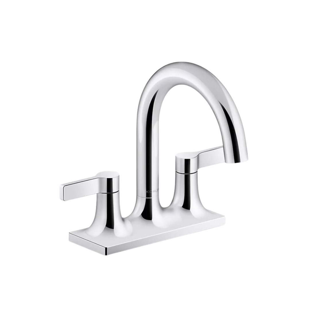 Kohler K-28124-4-CP Venza Centerset Bathroom Sink Faucet